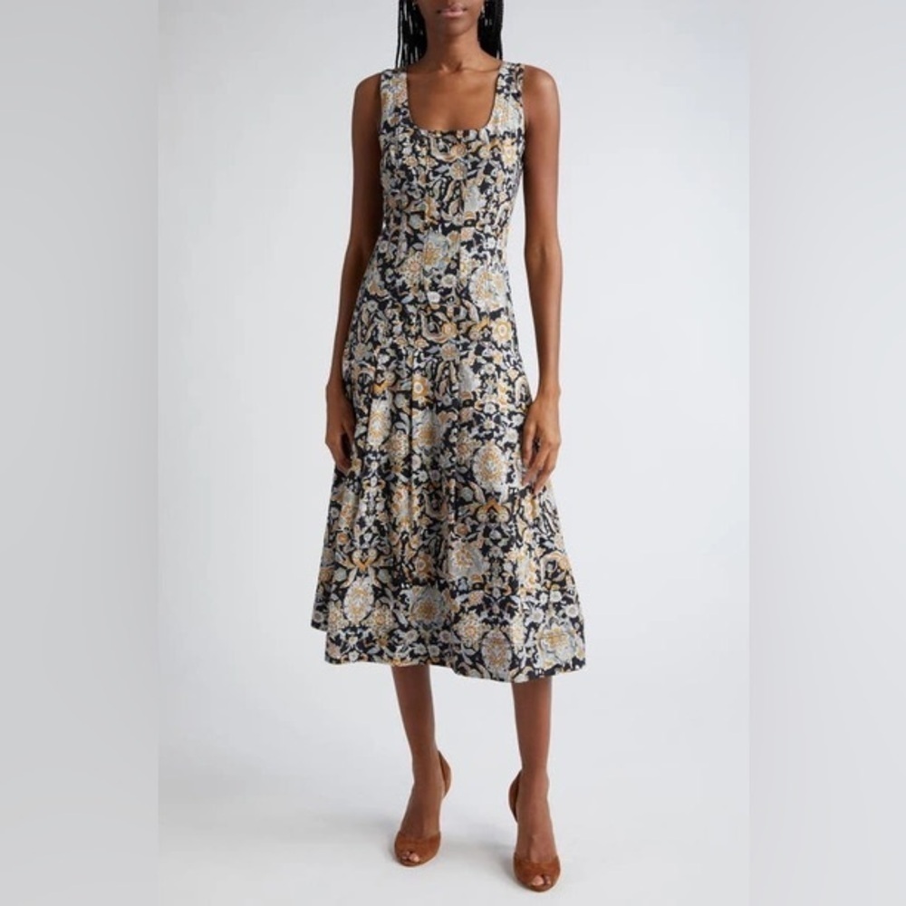 VERONICA BEARD Jolie Midi Paisley Dress Size 2 NWT - Picture 5 of 15